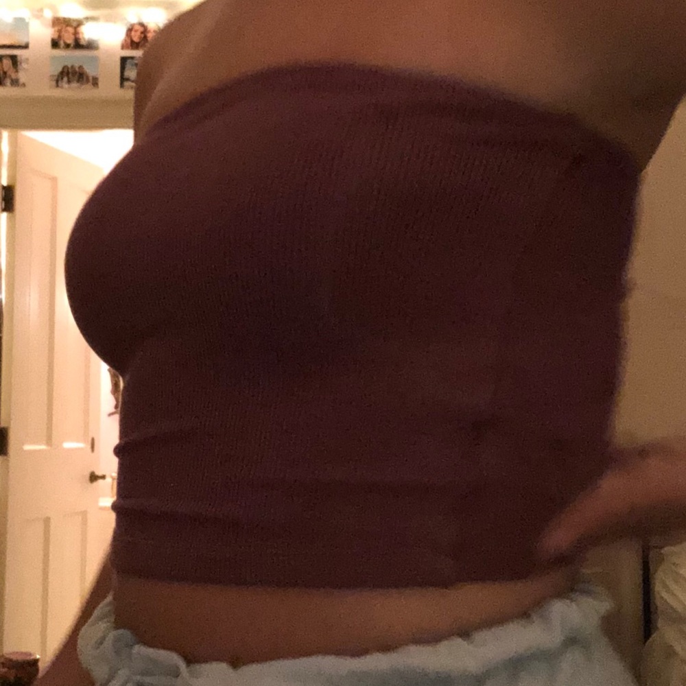 Maroon tube top